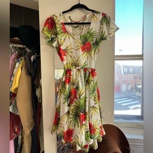 Boutique Floral Day Dress with Corset Back size S